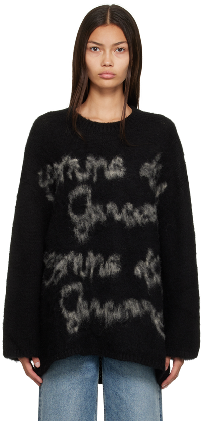 Comme Des Garçons Homme Deux Black Jacquard Sweater In 2 Black/b Pattern