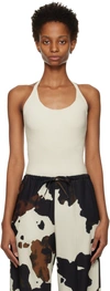 Dries Van Noten Off-white Halter Bodysuit In 8 Off White