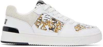 Versace Jeans Couture White Starlight Sneakers In White - Gold