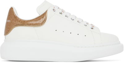Alexander Mcqueen Oversized Glitter Low-top Sneakers In White