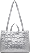 Moose Knuckles X Telfar Silver Large Shopper Tote In 199 Silver