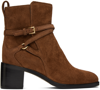 RAG & BONE BROWN HAZEL BUCKLE BOOTS