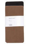 Nordstrom Rack Opaque Tights In Brown Pinecone- Black