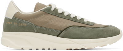 Common Projects Track Nylon Runner Sneakers In 3379 - Army Green