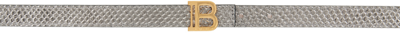Balmain Silver B-belt Belt In 9ka Argent
