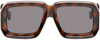 Loewe Tortoiseshell Paula's Ibiza Dive In Mask Sunglasses In 53a Shiny Classic Ha