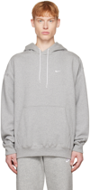 Nike Logo Hoodie In Dk Grey Heather/whit