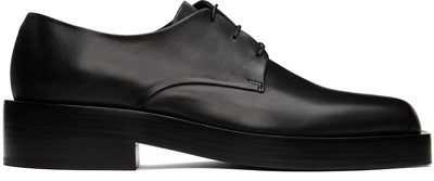 Jil Sander Vitello Leather Derby Shoes In Black