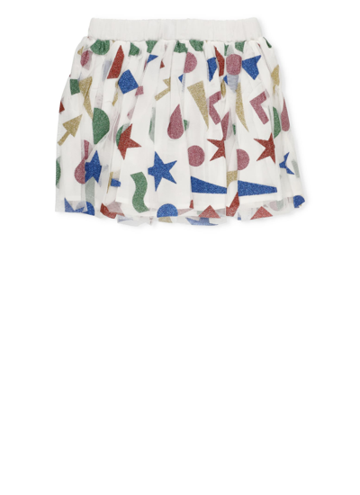 Stella Mccartney Kids' Glittered Tulle Skirt In White