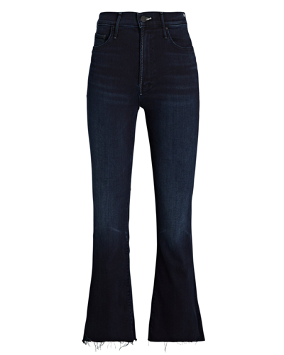 Mother The Insider Crop Step Fray Jeans In Night Tripper