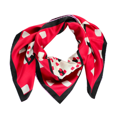 Givenchy Square Twill Silk Scarf In Red