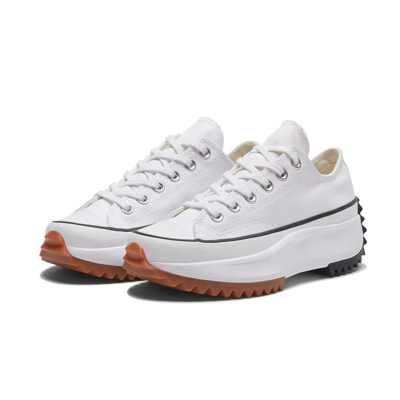 Converse White Run Star Hike Sneakers In White/black/gum