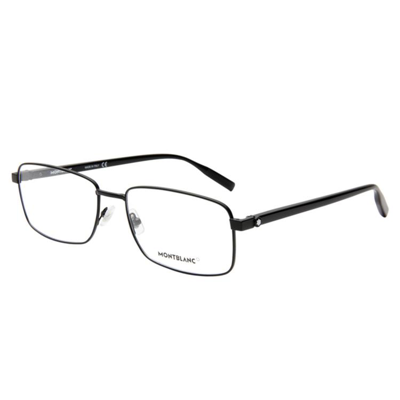 Montblanc 近视眼镜架光学镜架男款轻巧商务休闲眼镜架mb0016o In Black | ModeSens