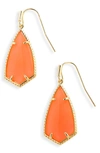 Kendra Scott Camry Drop Earrings In Gold Coral Illusion
