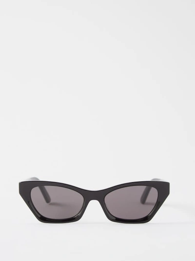 Dior Beveled Acetate Butterfly Sunglasses In Shiny Black