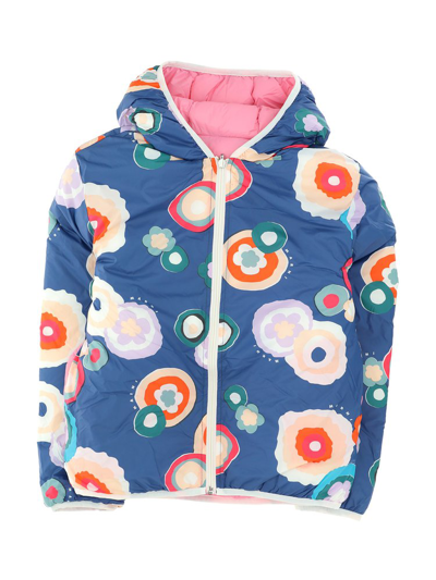 Marni Kids Floral Printed Hooded Jacket In Multi