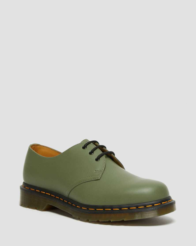 Dr. Martens' 1461 Smooth Leather Oxford Shoes In Khaki Green