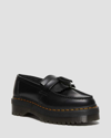Dr. Martens' Adrian Leather Platform Tassel Loafers In Schwarz