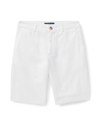 RALPH LAUREN BOY'S LOGO EMBROIDERED FLAT FRONT CHINO SHORTS