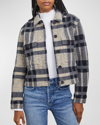Rails Steffi Plaid Trucker Jacket In Tan Pacific Check