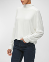 Michael Stars Frida Mock-neck Top In Chalk