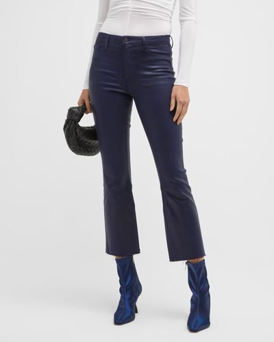 L Agence Kendra High-rise Crop Flare Jeans In Cappuccino