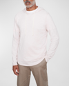 Vince Men's Solid Slub Popover Hoodie In Dusty Mauve