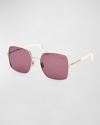 Tom Ford Raphaela Mixed-media Butterfly Sunglasses In Gold