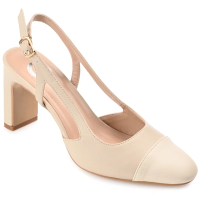 Journee Collection Collection Women's Reignn Pump In Beige