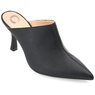 Journee Collection Shiyza Faux Leather Mule Pump In Black