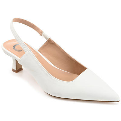 Journee Collection Paulina Slingback Pump In White