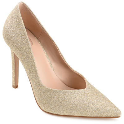 Journee Collection Collection Women's Ninna Pump In Gold