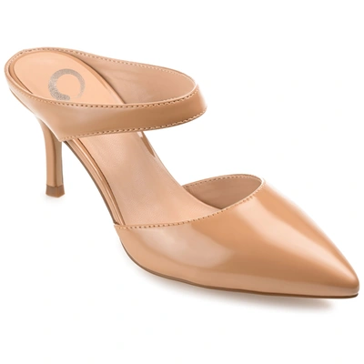 Journee Collection Maevali Pump In Tan Patent