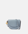 Stella Mccartney Frayme Medium Flap Shoulder Bag In Cameo Blue
