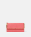 Stella Mccartney Falabella Continental Wallet In Bright Pink