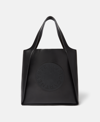 Stella Mccartney Black Alter Mat Stella Logo Shopping Bag