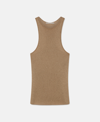 Stella Mccartney Sparkle Knit Racer Tank Top In Gold