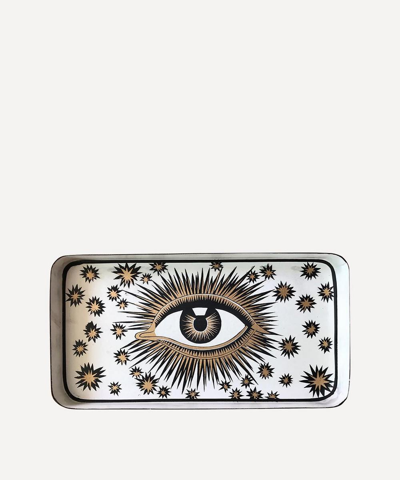 Les Ottomans Iron Hand-painted Eye Tray In White