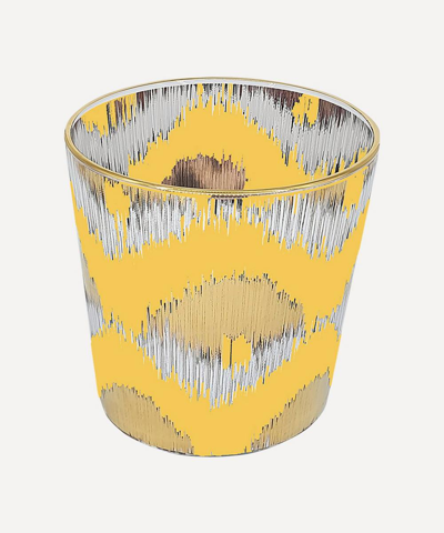 Les Ottomans Ikat Gold Glasses Set Of Four In Yellow