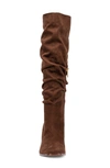 New York And Company Damaris Faux Suede Tall Boot In Cognac