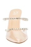 New York And Company Fatima Crystal Embellished Lucite Pump In Nude