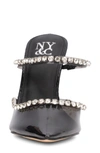 New York And Company Fatima Crystal Embellished Lucite Pump In Black