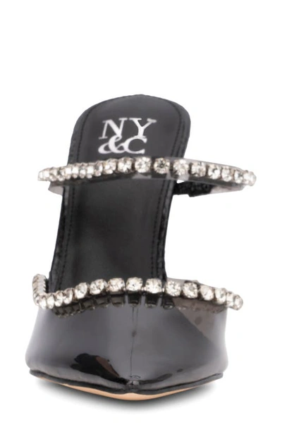 New York And Company Fatima Crystal Embellished Lucite Pump In Black