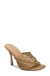 Chase & Chloe Divine Caged Sandal In Gold Metallic