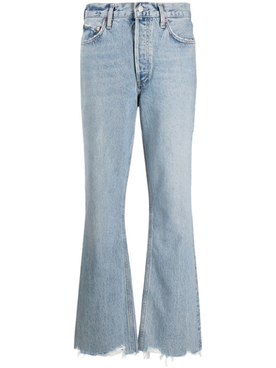 Agolde Mid-rise Bootcut Jeans In Blue