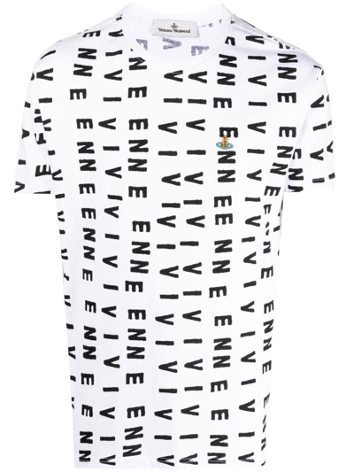 Vivienne Westwood Logo-print Short-sleeve T-shirt In White