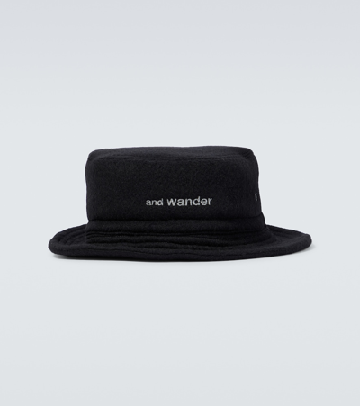 And Wander Wool-blend Hat In Black