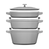 STAUB 4-PIECE CAST-IRON STACKABLE SET