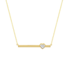 Jennifer Meyer Stick Necklace With Heart-cut Diamond Accent In Yellow Gold,diamond