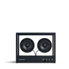 Transparent Black Small Glass Speaker In Black
